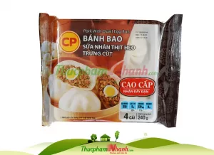 Bánh bao sữa nhân thịt heo trứng cút CP - khay 240g